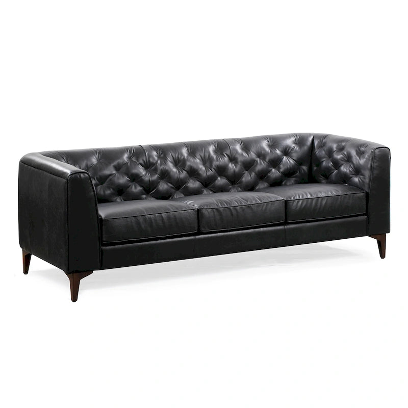 89" Full Grain Genuine Italian Leather Sofa
