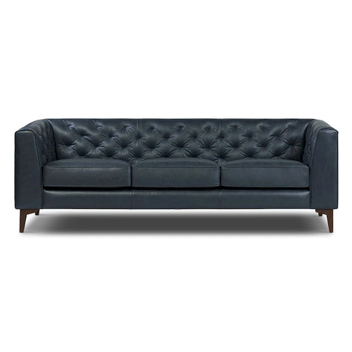 89" Full Grain Genuine Italian Leather Sofa