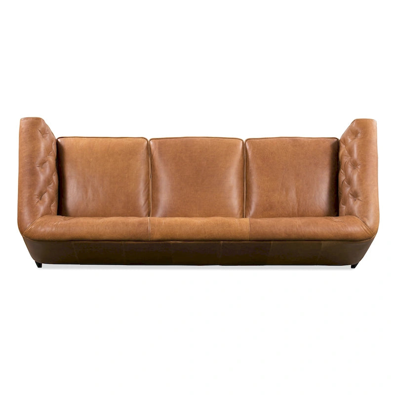89" Full Grain Genuine Italian Leather Sofa