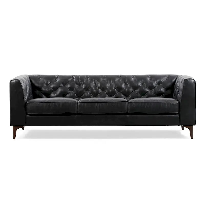 89" Full Grain Genuine Italian Leather Sofa