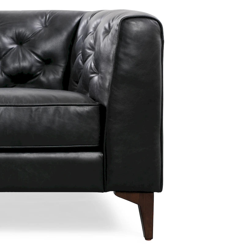 89" Full Grain Genuine Italian Leather Sofa