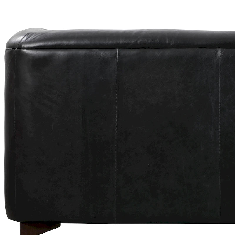 89" Full Grain Genuine Italian Leather Sofa