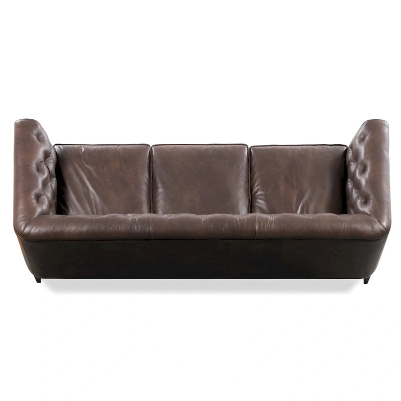 89" Full Grain Genuine Italian Leather Sofa