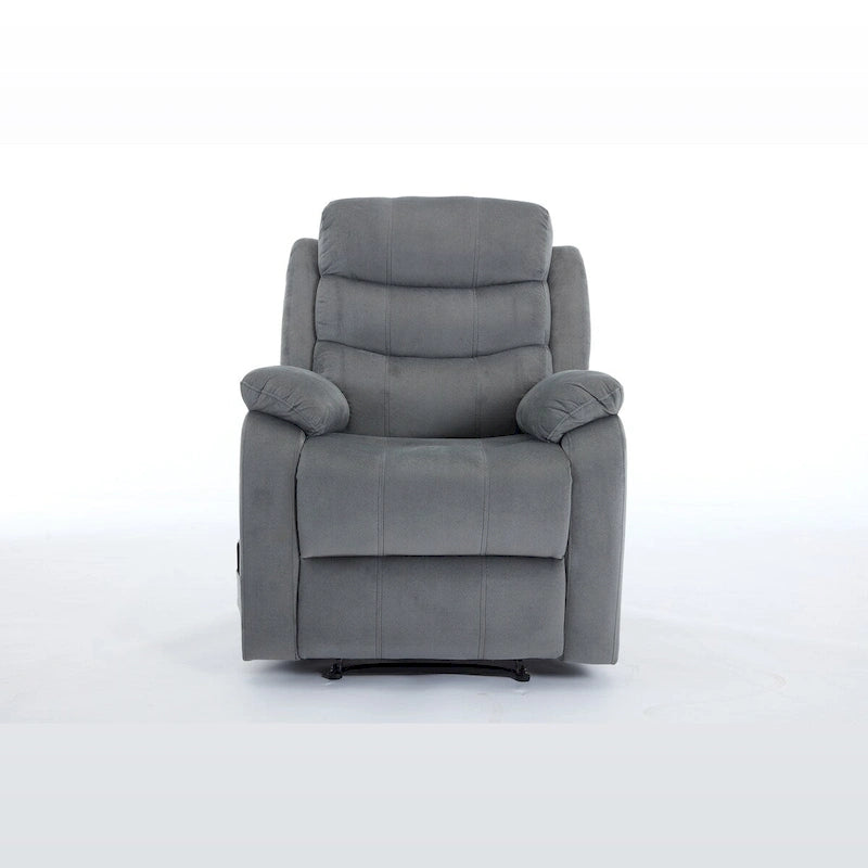 Steph Plush Transitional Upholstered Manual Recliner Chair