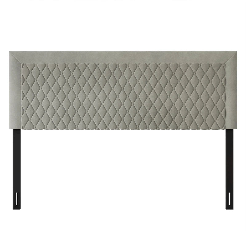 Transitional Velvet Upholstered Headboard
