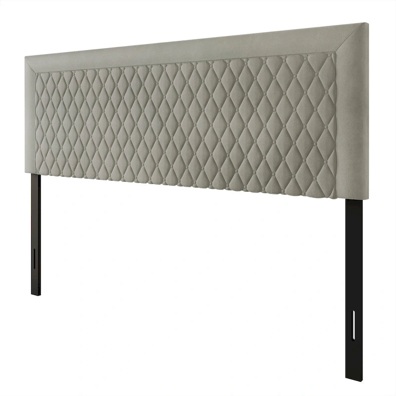 Transitional Velvet Upholstered Headboard