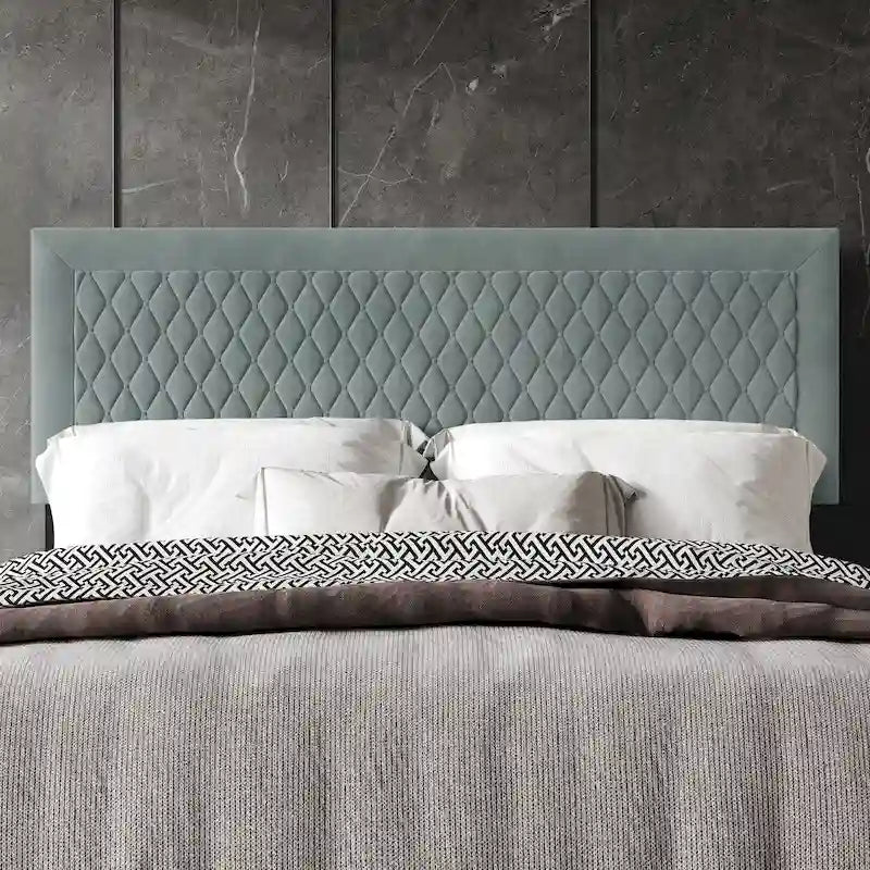 Transitional Velvet Upholstered Headboard