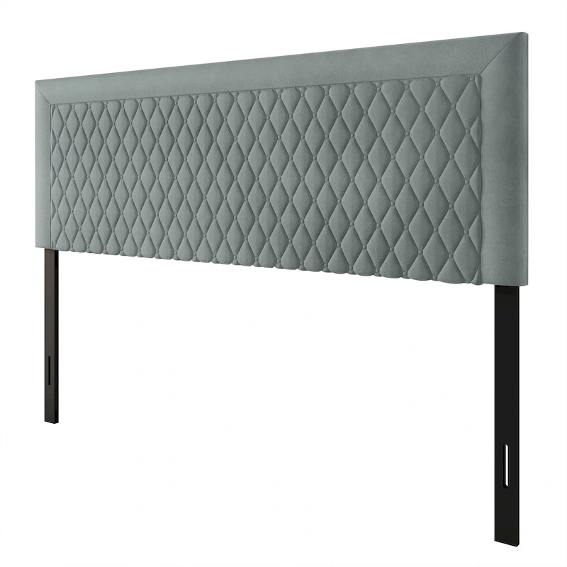 Transitional Velvet Upholstered Headboard