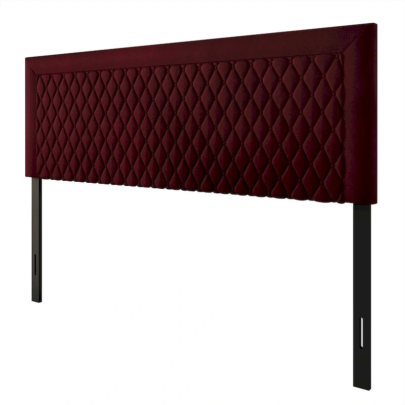 Transitional Velvet Upholstered Headboard