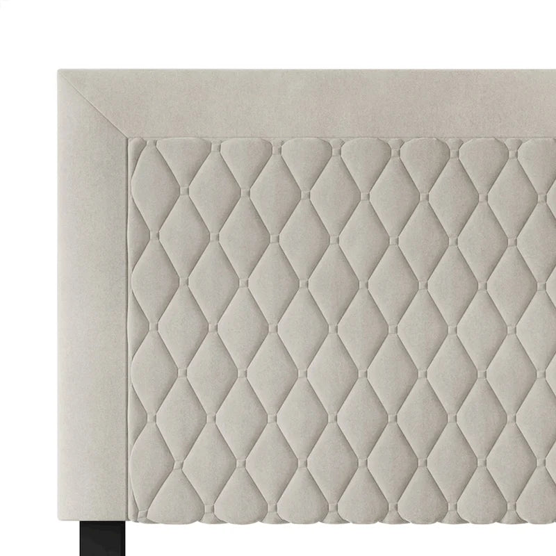 Transitional Velvet Upholstered Headboard