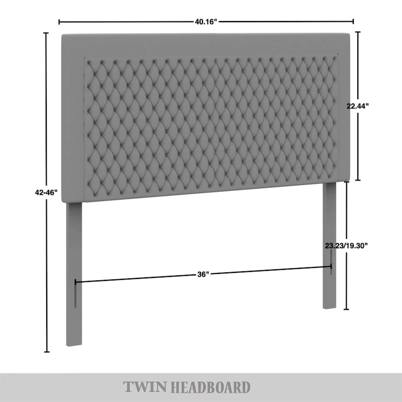 Transitional Velvet Upholstered Headboard