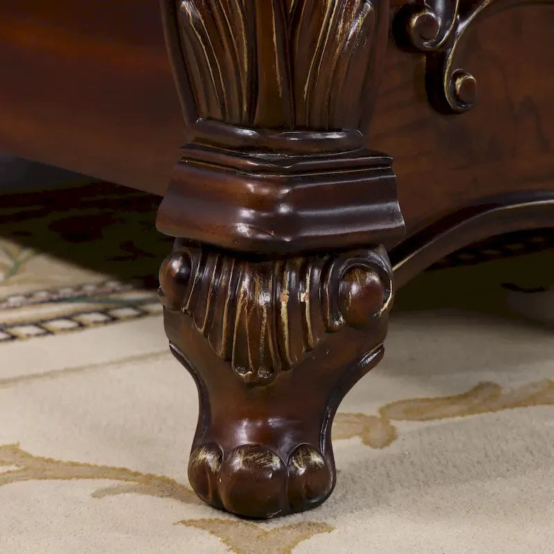 Traditional Solid Wood Panel Bed